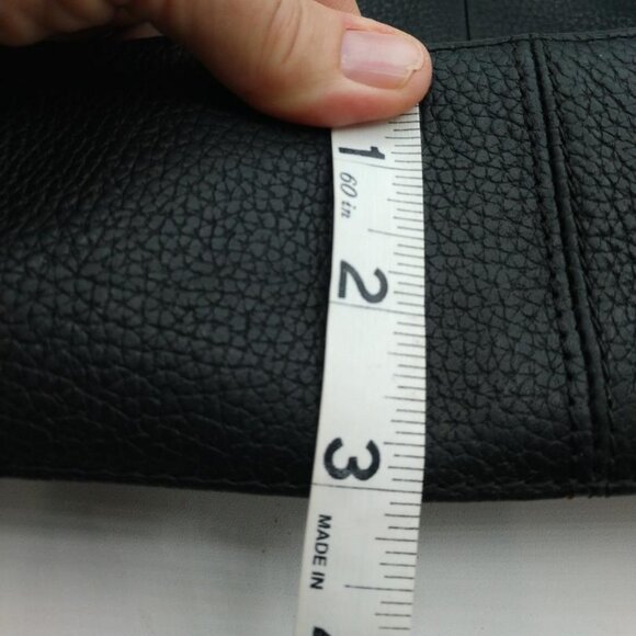 Fossil Leather Purse, Handbag, Black, Brown, Satchel, Shoulder Strap - Picture 3 of 11